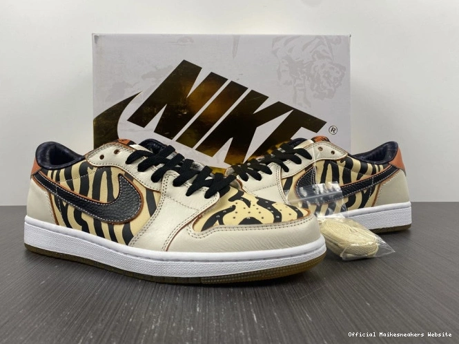 Official Maikesneakers Tiger Year OG of Low the Air DH6932-100 Jordan 1 0731
